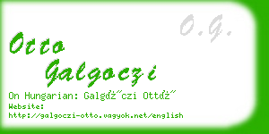 otto galgoczi business card